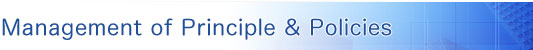 Management of Principle & Policies